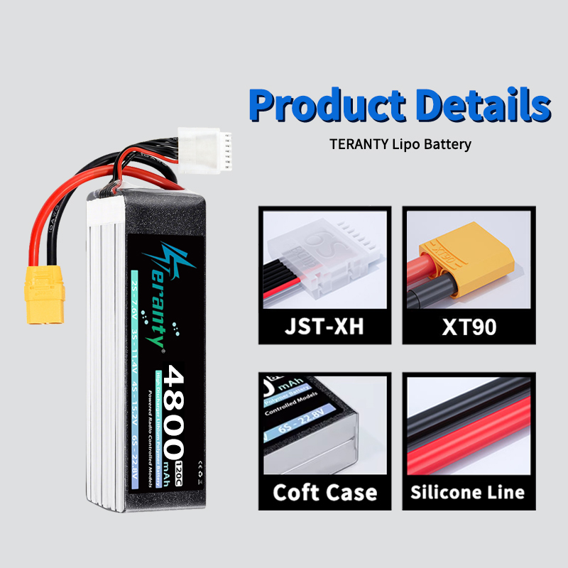 TERANTY 6S 4800mAh Lipo Batter - Drone Battery Connector ulasan dan harga