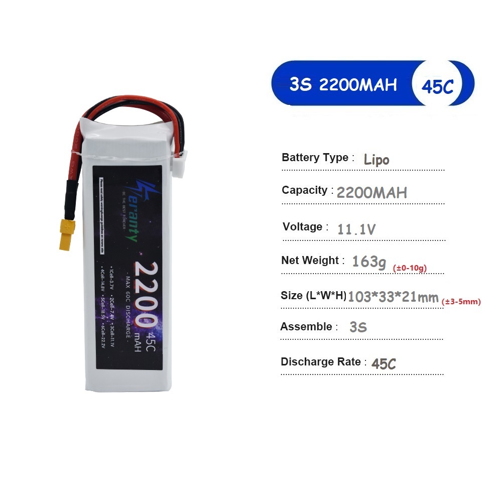 3S 11.1V Lipo Battery Deans XT - Drone Battery 3S ulasan dan harga